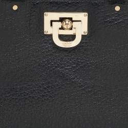 Pre Owned DKNY Black Grain Leather Beekman French Tote