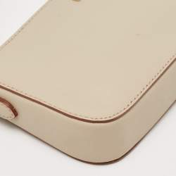 Pre Owned DKNY Beige Leather Sutton Crossbody Bag