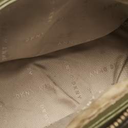 Pre Owned Dkny Olive Green Leather Paige Tote