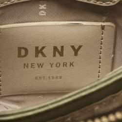Pre Owned Dkny Olive Green Leather Paige Tote