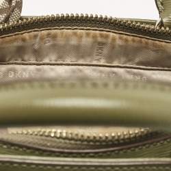 Pre Owned Dkny Olive Green Leather Paige Tote