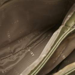 Pre Owned Dkny Olive Green Leather Paige Tote
