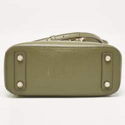 Pre Owned Dkny Olive Green Leather Paige Tote