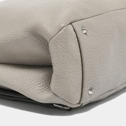DKNY Grey Leather Convertible Backpack