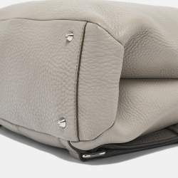 DKNY Grey Leather Convertible Backpack