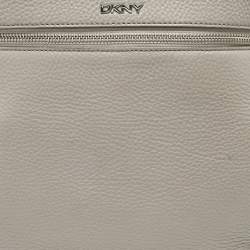 DKNY Grey Leather Convertible Backpack