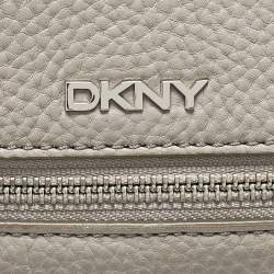 DKNY Grey Leather Convertible Backpack
