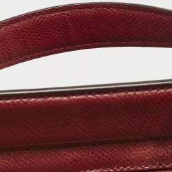 DKNY Dark Red Leather Greenwhich Top Handle Bag