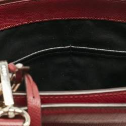 DKNY Dark Red Leather Greenwhich Top Handle Bag