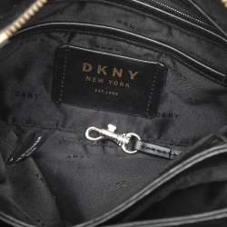 Pre Owned DKNY Black Textured Leather Paige Tote