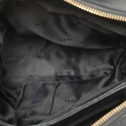 Pre Owned DKNY Black Textured Leather Paige Tote