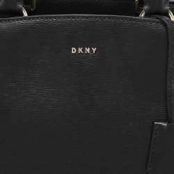 Pre Owned DKNY Black Textured Leather Paige Tote