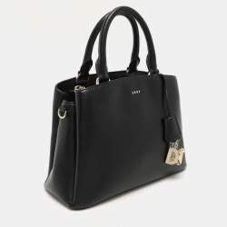 Pre Owned DKNY Black Textured Leather Paige Tote
