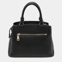 Pre Owned DKNY Black Textured Leather Paige Tote