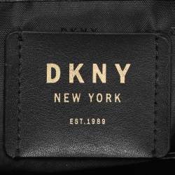 Pre Owned DKNY Black Textured Leather Paige Tote