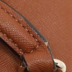 Pre Owned Dkny Brown Leather Top Handle Bag