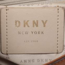 Pre Owned Dkny Brown Leather Top Handle Bag