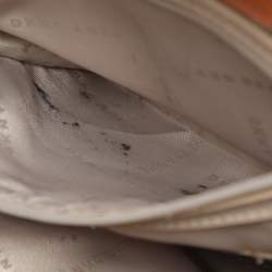 Pre Owned Dkny Brown Leather Top Handle Bag