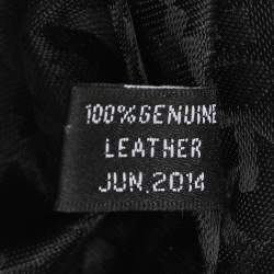 Pre Owned Dkny Grey/Black Leather and Snake Print Leather Satchel