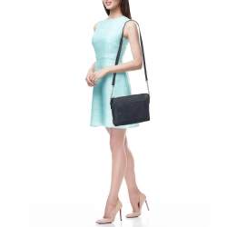 Dkny Blue Leather Bryant Crossbody Bag