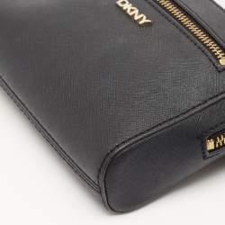 Dkny Black Leather Front Pocket Crossbody Bag