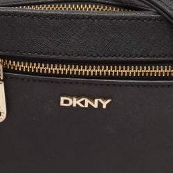 Dkny Black Leather Front Pocket Crossbody Bag