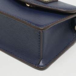 DKNY Navy Blue Leather Elissa Micro Mini Bag