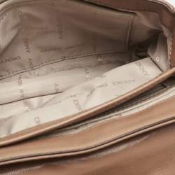 DKNY Brown Quilted Leather Allen Crossbody Bag