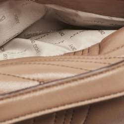 DKNY Brown Quilted Leather Allen Crossbody Bag