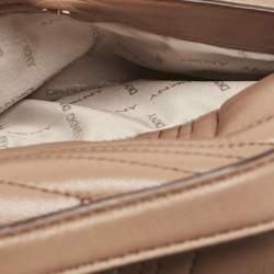 DKNY Brown Quilted Leather Allen Crossbody Bag