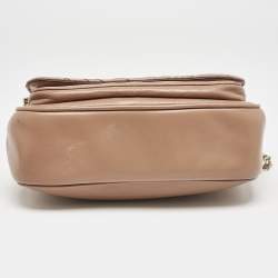 DKNY Brown Quilted Leather Allen Crossbody Bag