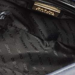 DKNY Navy Blue Leather Chain Flap Shoulder Bag