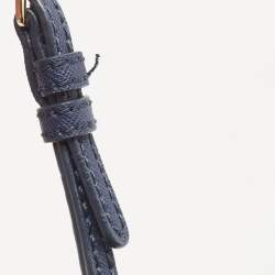 DKNY Navy Blue Leather Chain Flap Shoulder Bag
