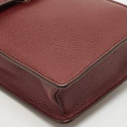 Pre Owned DKNY Burgundy Leather Elissa North South Crossbody Bag