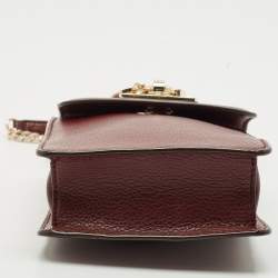 Pre Owned DKNY Burgundy Leather Elissa North South Crossbody Bag