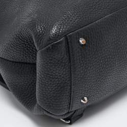 DKNY Black Grain Leather Two Way Backpack