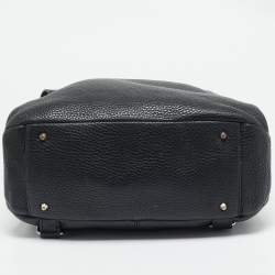 DKNY Black Grain Leather Two Way Backpack