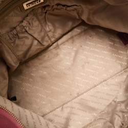 Dkny Red Leather Top Zip Tote