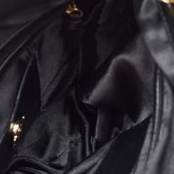 DKNY Black Signature Canvas and Leather Chain Shoulder Bag