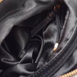 DKNY Black Signature Canvas and Leather Chain Shoulder Bag