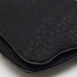 DKNY Black Signature Canvas and Leather Chain Shoulder Bag