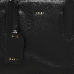 DKNY Black Leather Dome Satchel