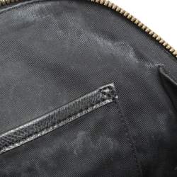 DKNY Black Leather Dome Satchel