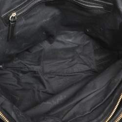 DKNY Black Leather Dome Satchel