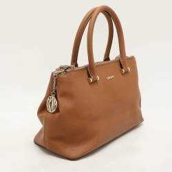 Pre Owned DKNY Brown Leather Bryant Park Satchel