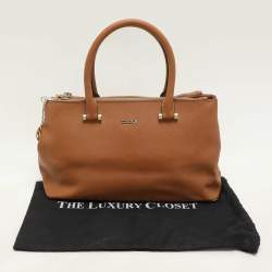 Pre Owned DKNY Brown Leather Bryant Park Satchel