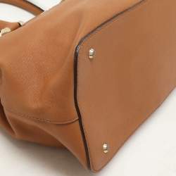 Pre Owned DKNY Brown Leather Bryant Park Satchel