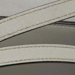 DKNY Light Grey Saffiano Leather Chain Tote