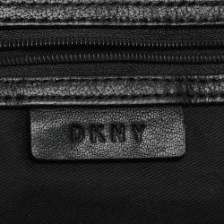 DKNY Black Quilted Leather Chain Tote