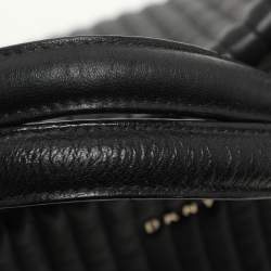 DKNY Black Quilted Leather Chain Tote